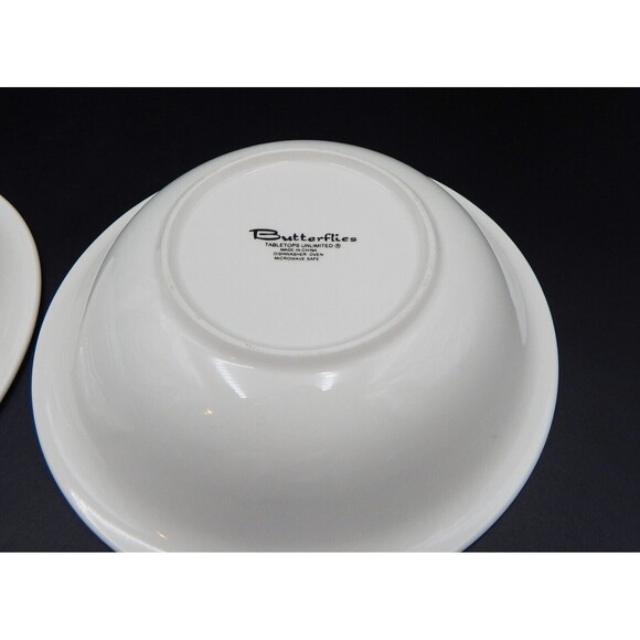 Tabletops Unlimited Butterflies 8-1/2 Inch Soup Pasta Salad Bowl Set of 2 - Picture 6 of 10